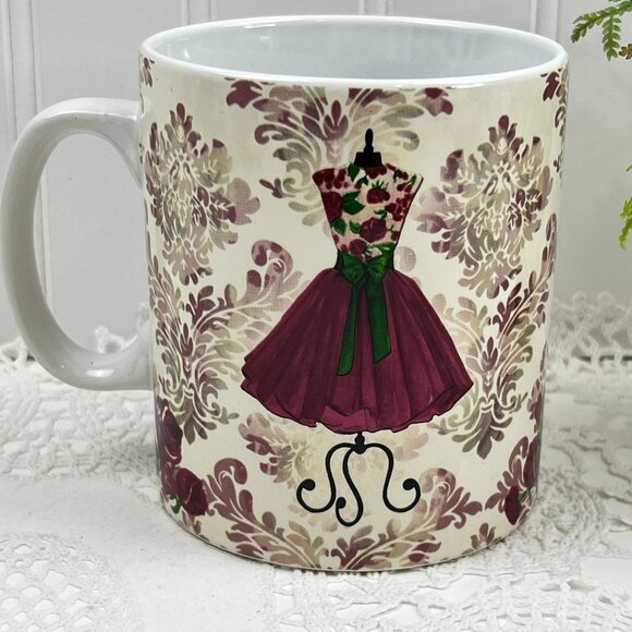 Lady Jayne Ceramic Coffee Mug 16 Oz Red Dress - Picture 7 of 11